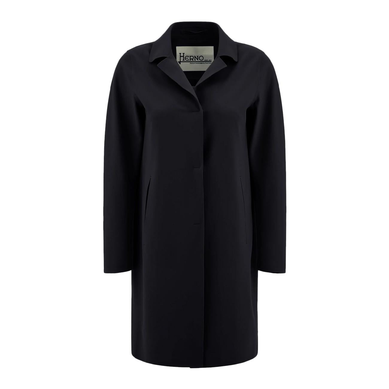 Cappotto Slim Scuba Tecnico Donna Nero CA000521D13455S 9300 NERO HERNO 