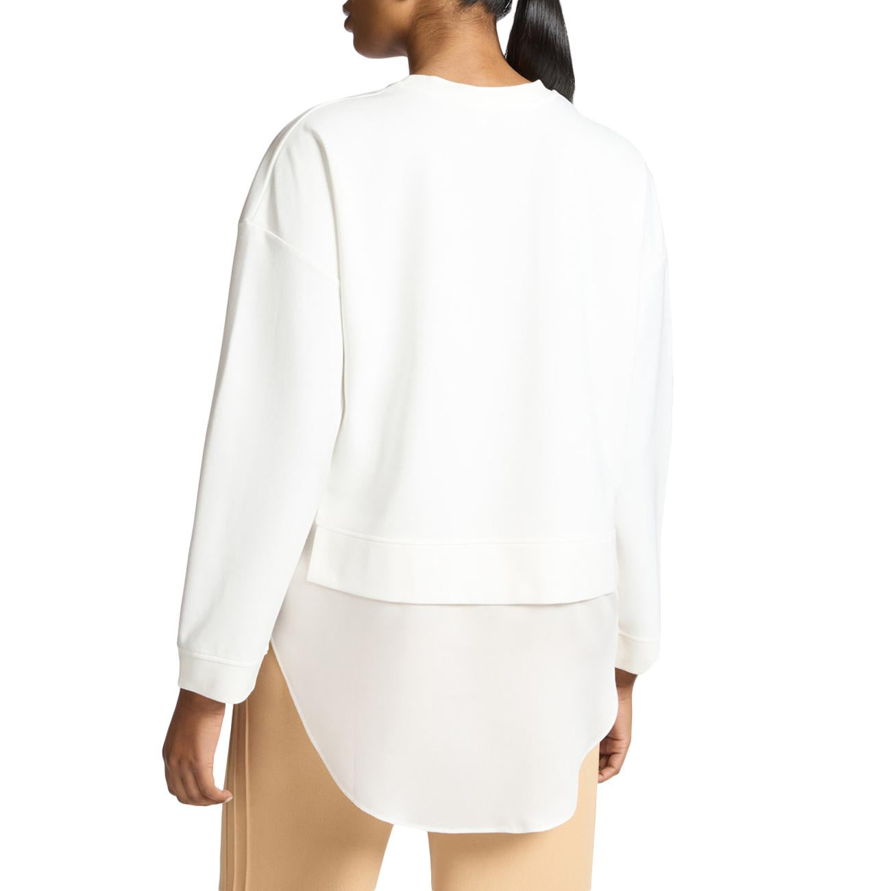 Felpa Effetto Layering G883Z000537N 011 OFF WHITE ELENA MIRO' 