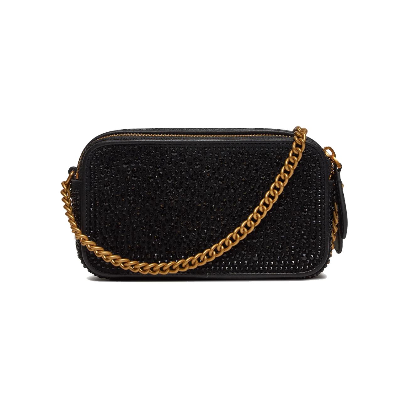 Borsa Camera Case Full Strass Donna Nero Antique Gold 102810/A0EH Z99Q NERO/ANTIQUE GOLD PINKO BAGS 
