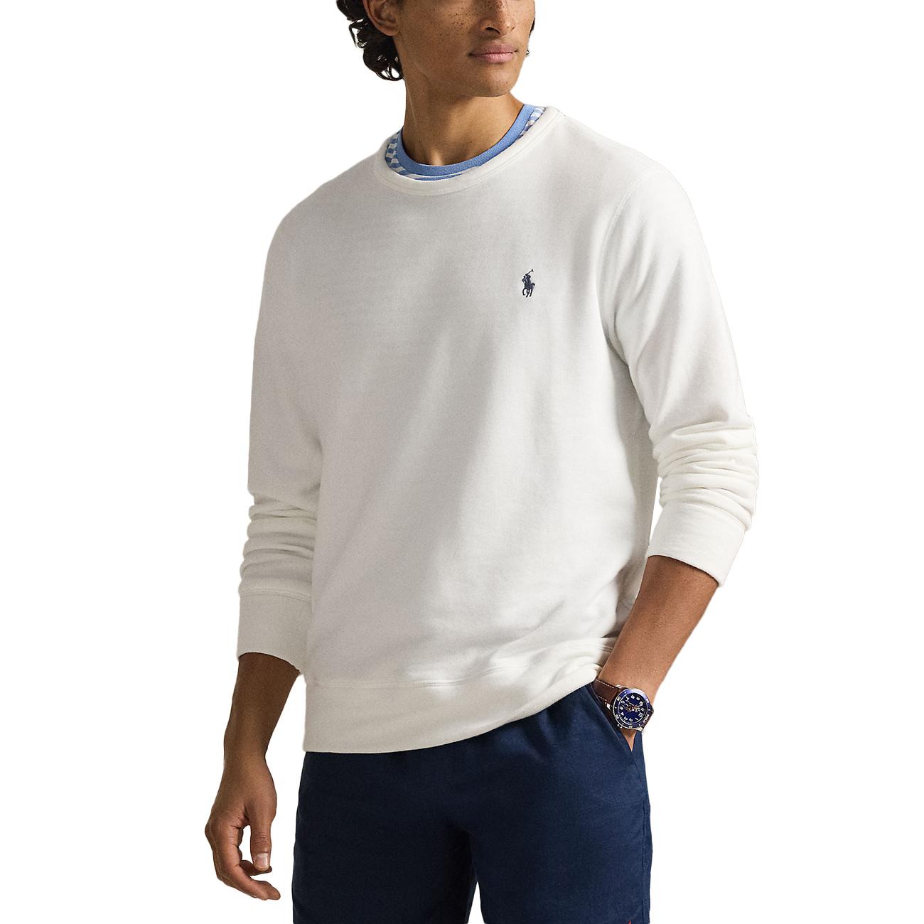 Felpa Girocollo 710A12485 005 WHITE POLO RALPH LAUREN 