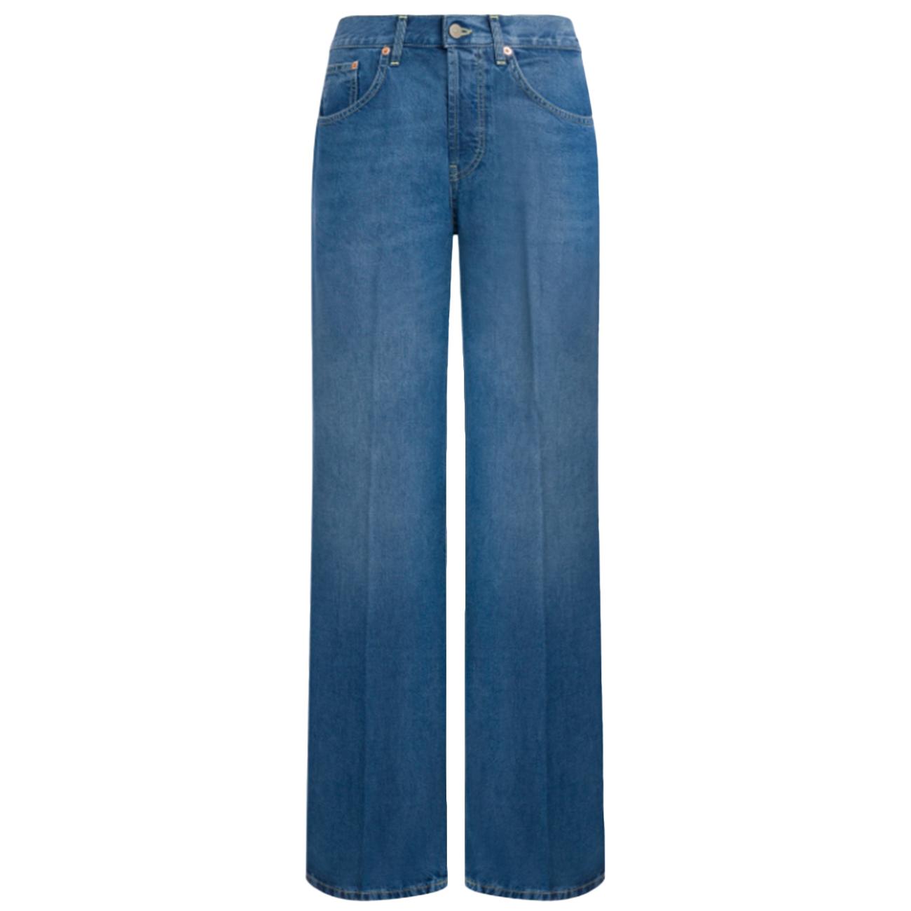 Jeans Jacklyn Wide Leg In Denim Fisso Lyocell DP427 DF0266 LV9 800 BLU MEDIO DONDUP 
