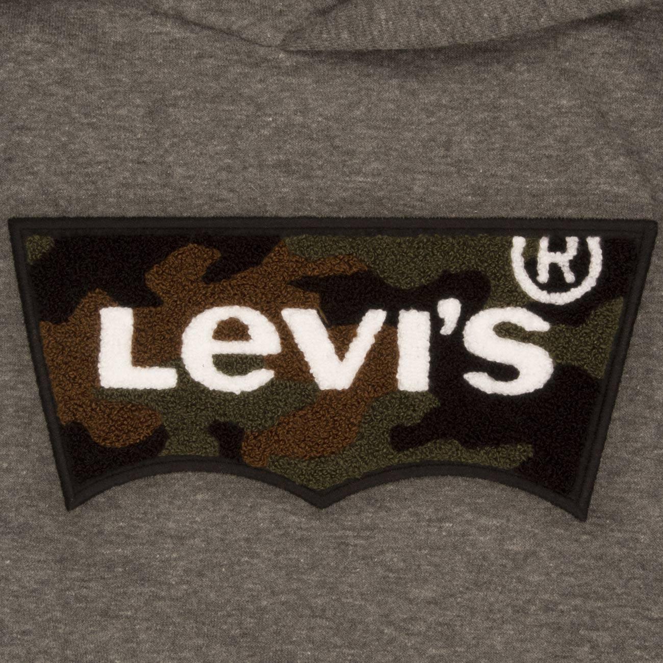 Felpa Chenille Con Cappuccio E Logo Batwing Bambino Charcoal Heather LEVI/9E0927 114CHARCOAL/HEATHER LEVIS 