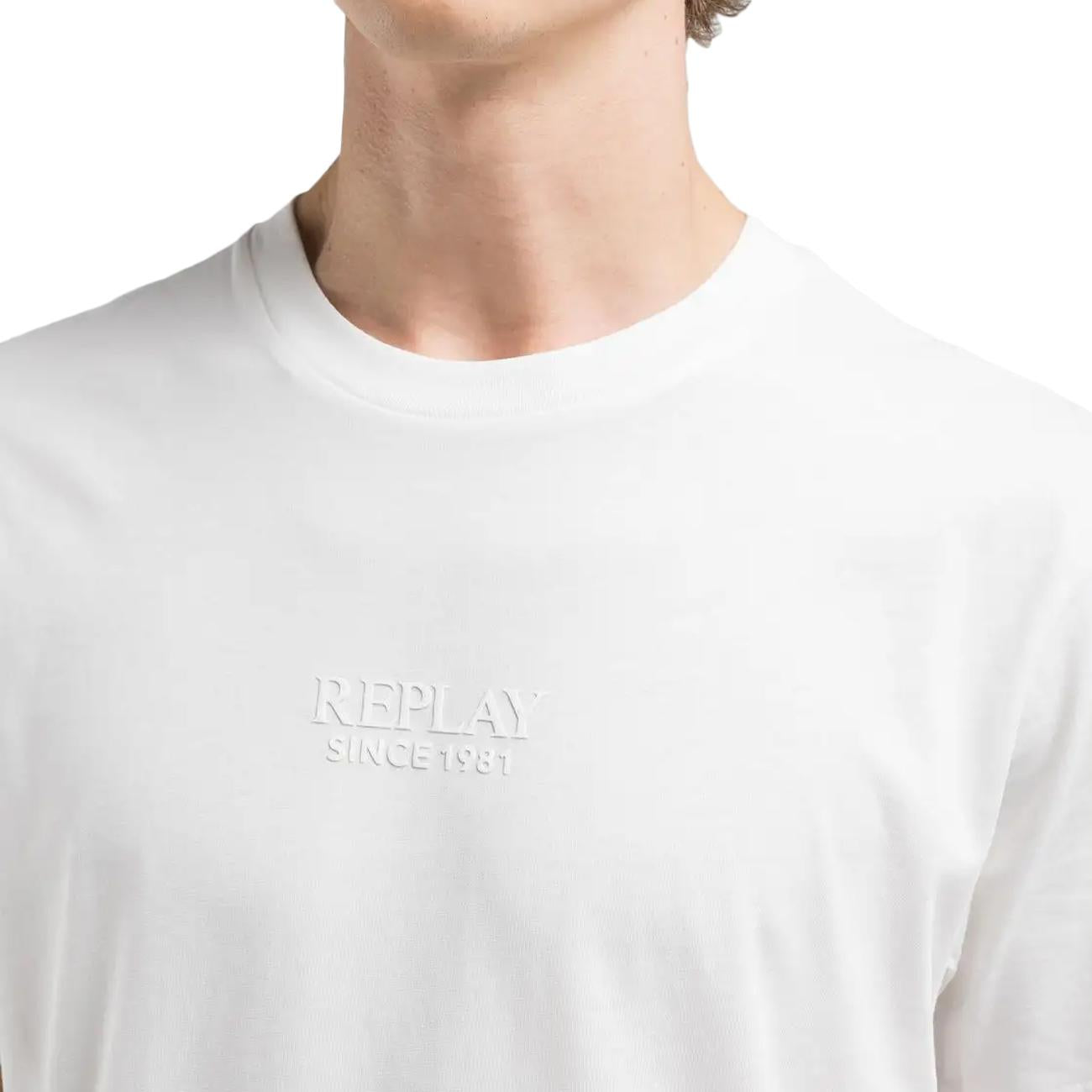 REPLAY T-Shirt Regular Fit Uomo Bianco M3047.000.23732P 011 