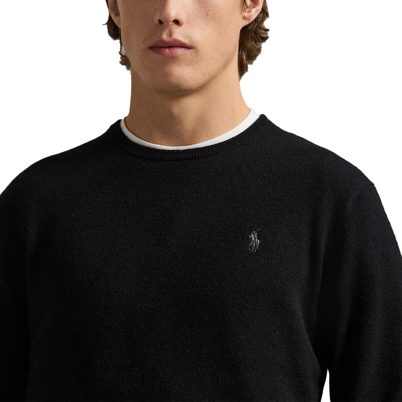 Maglione Girocollo In Lana 710974148 003 POLO BLACK POLO RALPH LAUREN 
