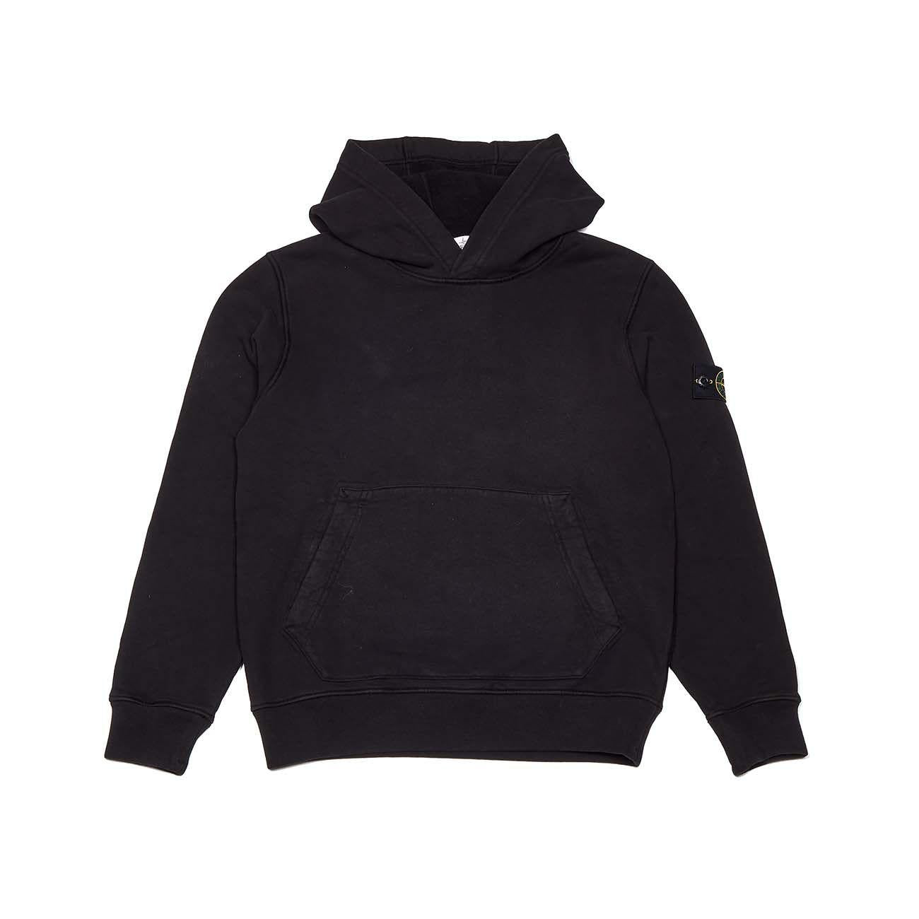 Felpa Con Cappuccio E Tasca Marsupio Kids Nero ST/61640/ V0029NERO STONE ISLAND 