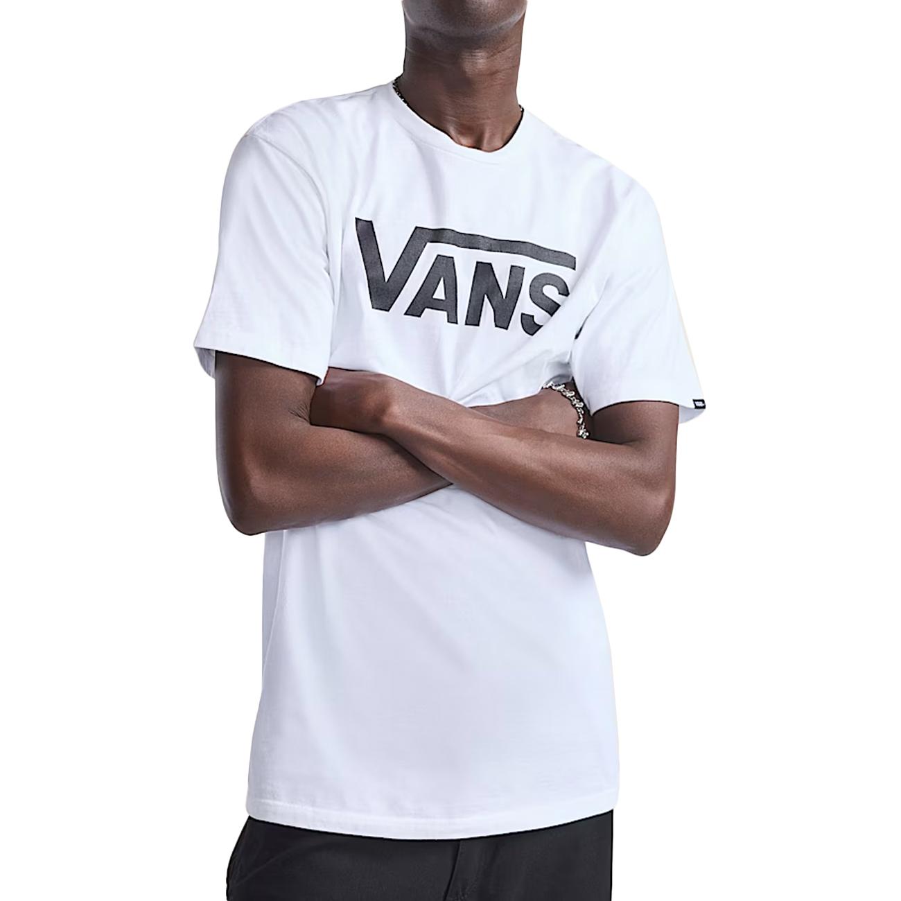 T-Shirt Classic Logo Uomo White Black VN000GGG YB21WHITE/BLACK VANS 