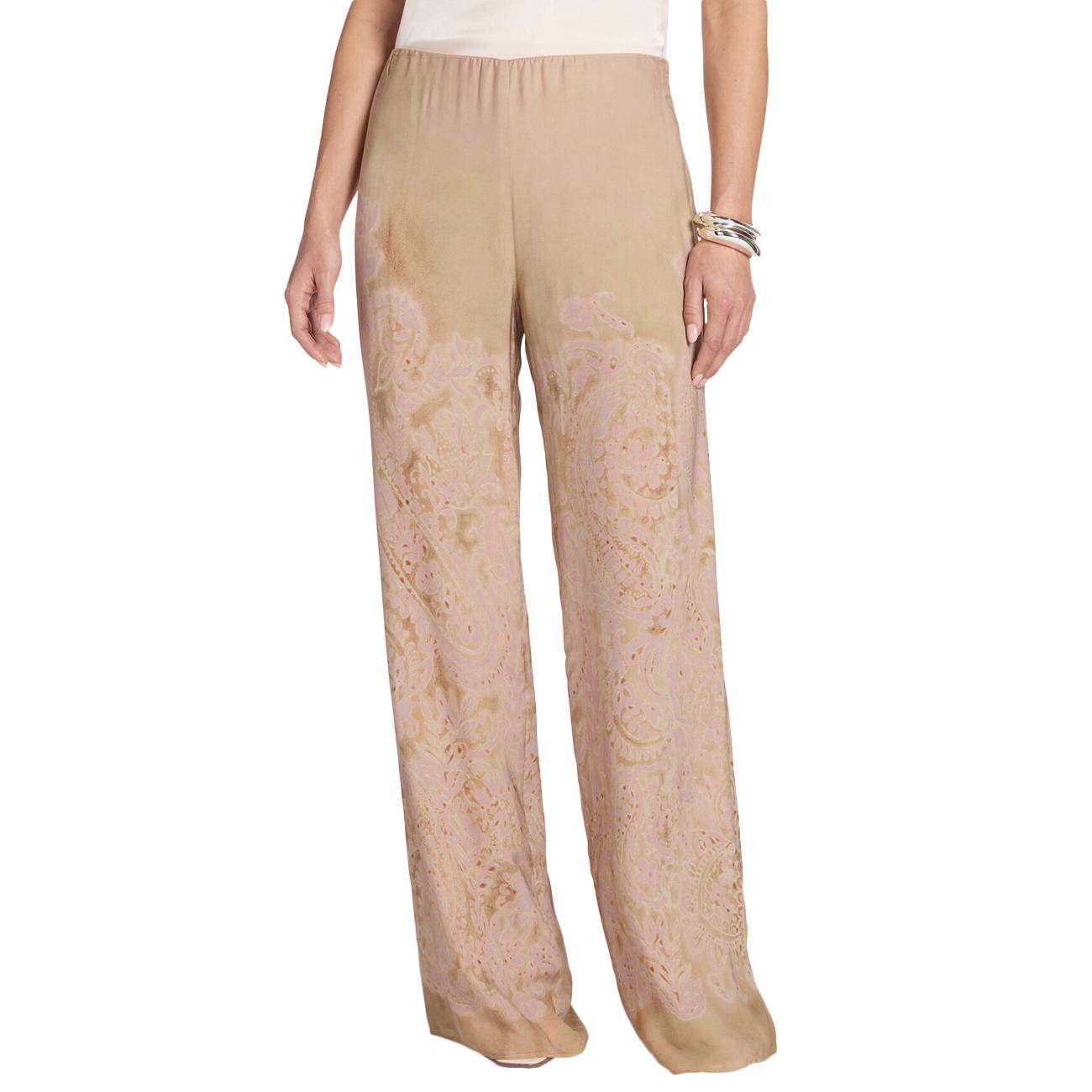 Pantaloni Dritti Stampati P026P000479N 01 NATURALE ELENA MIRO' 