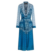 Spolverino Lungo Seta Habotai A061216431298 BLU ALBERTA FERRETTI 
