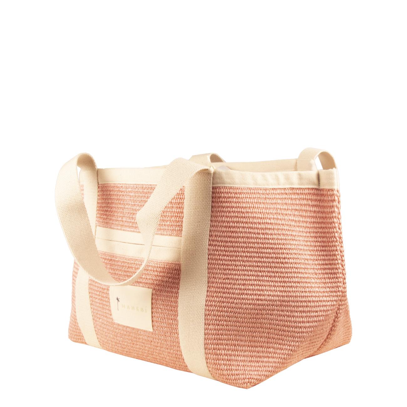 BORSA D. TOTE BAG LG RAFIA T.U. MANEBI MAN/O24AT ROSE MANEBI 
