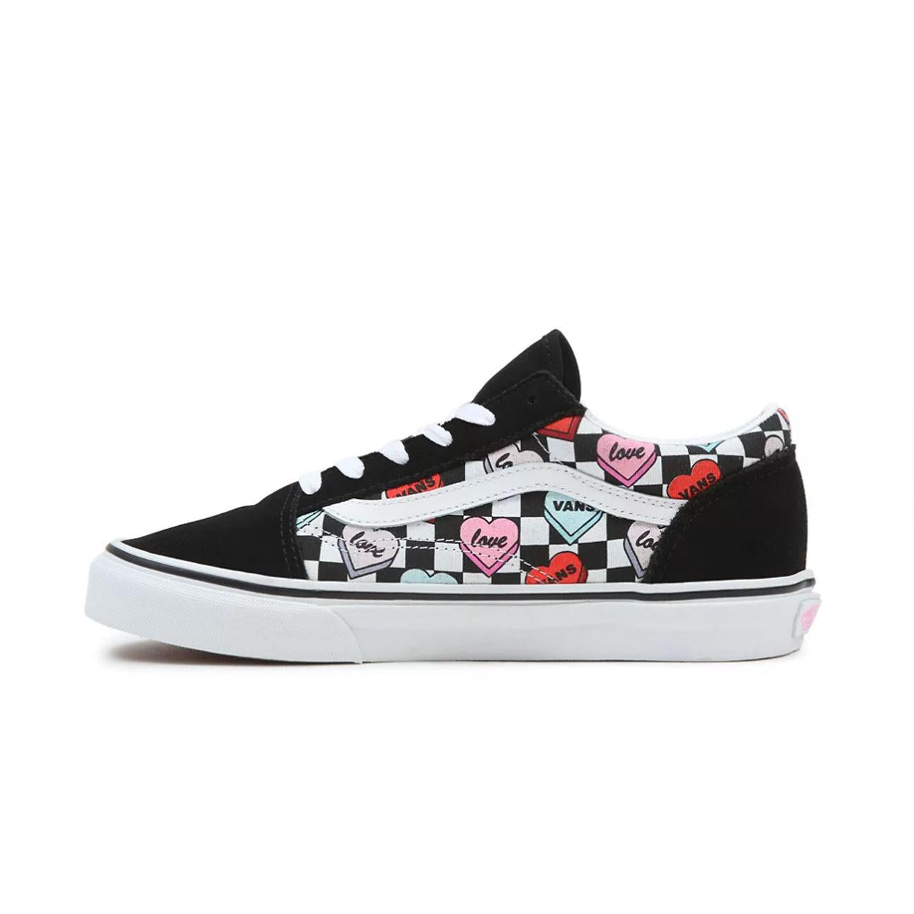 Snekaers Candy Hearts Old Skool Unisex Black True White VN0A5EE6ABY ABYBLACK/TRUE WHITE VANS 