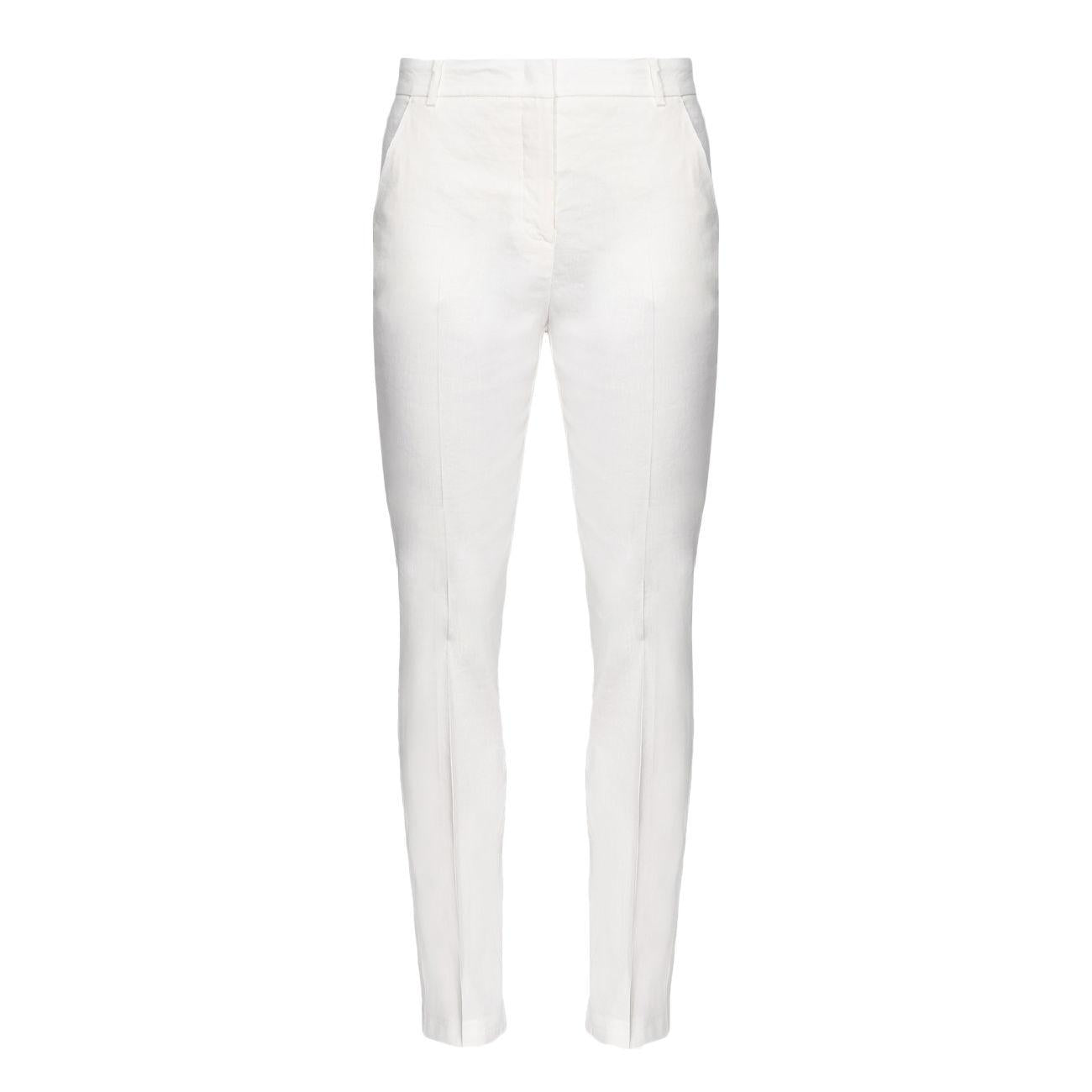Pantalone Bello Lino Stretch 100155/A0IM Z15 BIANCO NEMBO PINKO 