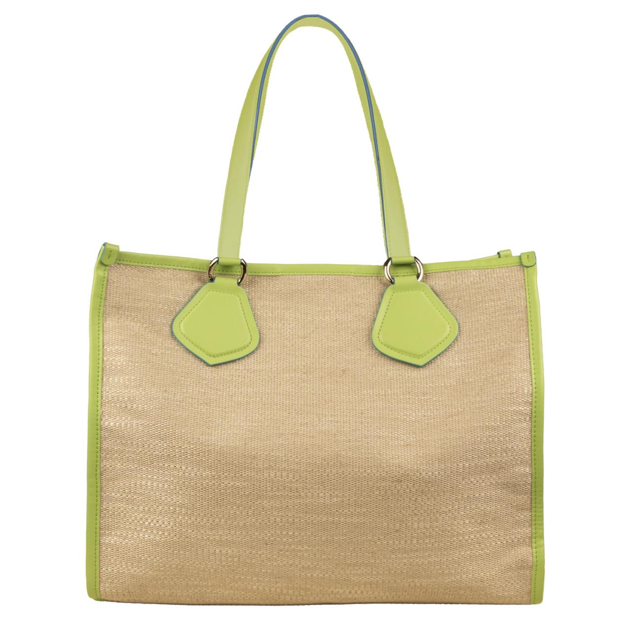 Borsa Cabas Ete Donna Natural Vert Pomme A10749GNTU GN NATURAL/VERT POMME LANCEL 