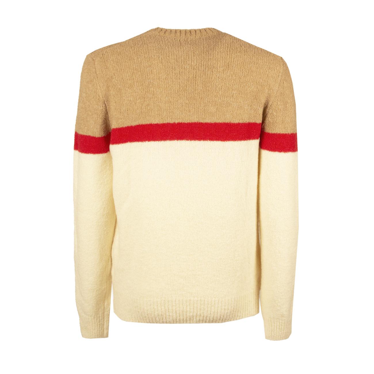 Pull In Lana Uomo Cammello Bianco Rosso 13183/31802 005 CAMMELLO/BCO/ROSSO LA FILERIA 