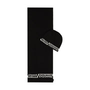 SET BERRETTO + SCIARPA U. C/LOGO ARMANI A/X 954651CC311 00020 BLACK ARMANI EXCHANGE 