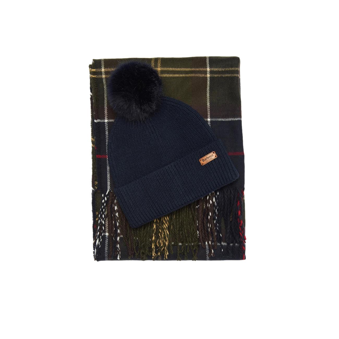 GIFT SET DOVER BEANIE & SCARF BARBOUR LGS0054 TN11 CLASSIC BARBOUR 
