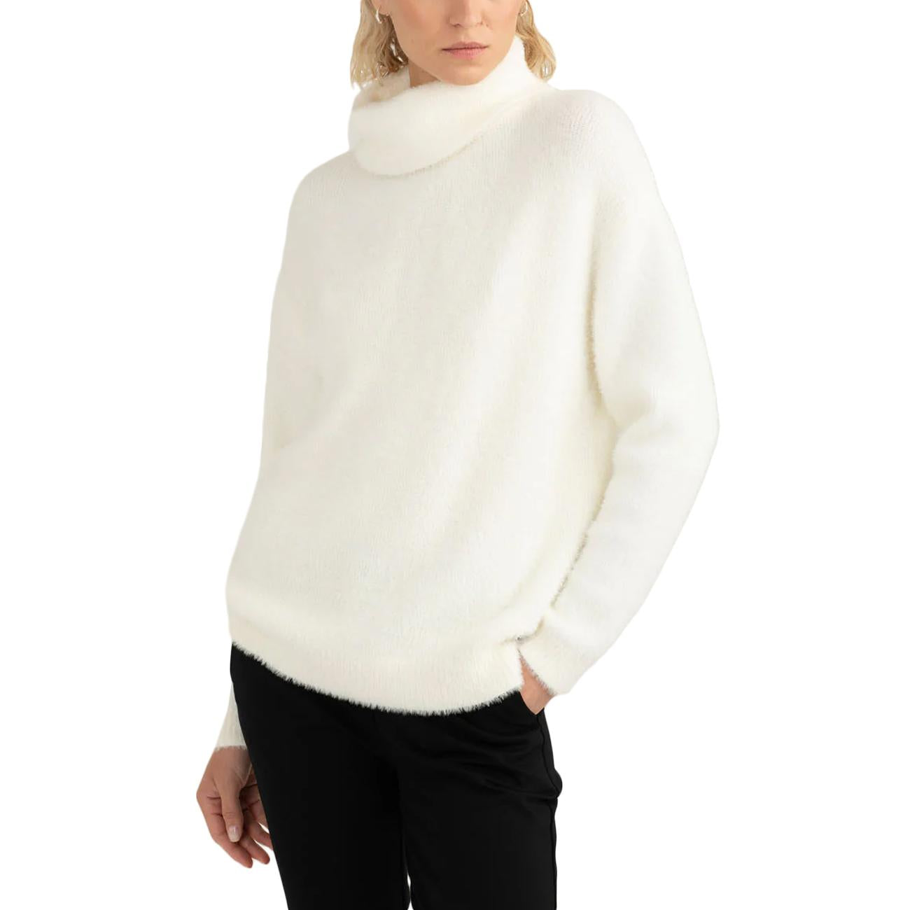 Maglia Dolcevita Effetto Pelliccia FW25W23MD A0002 OFF WHITE FRED MELLO 