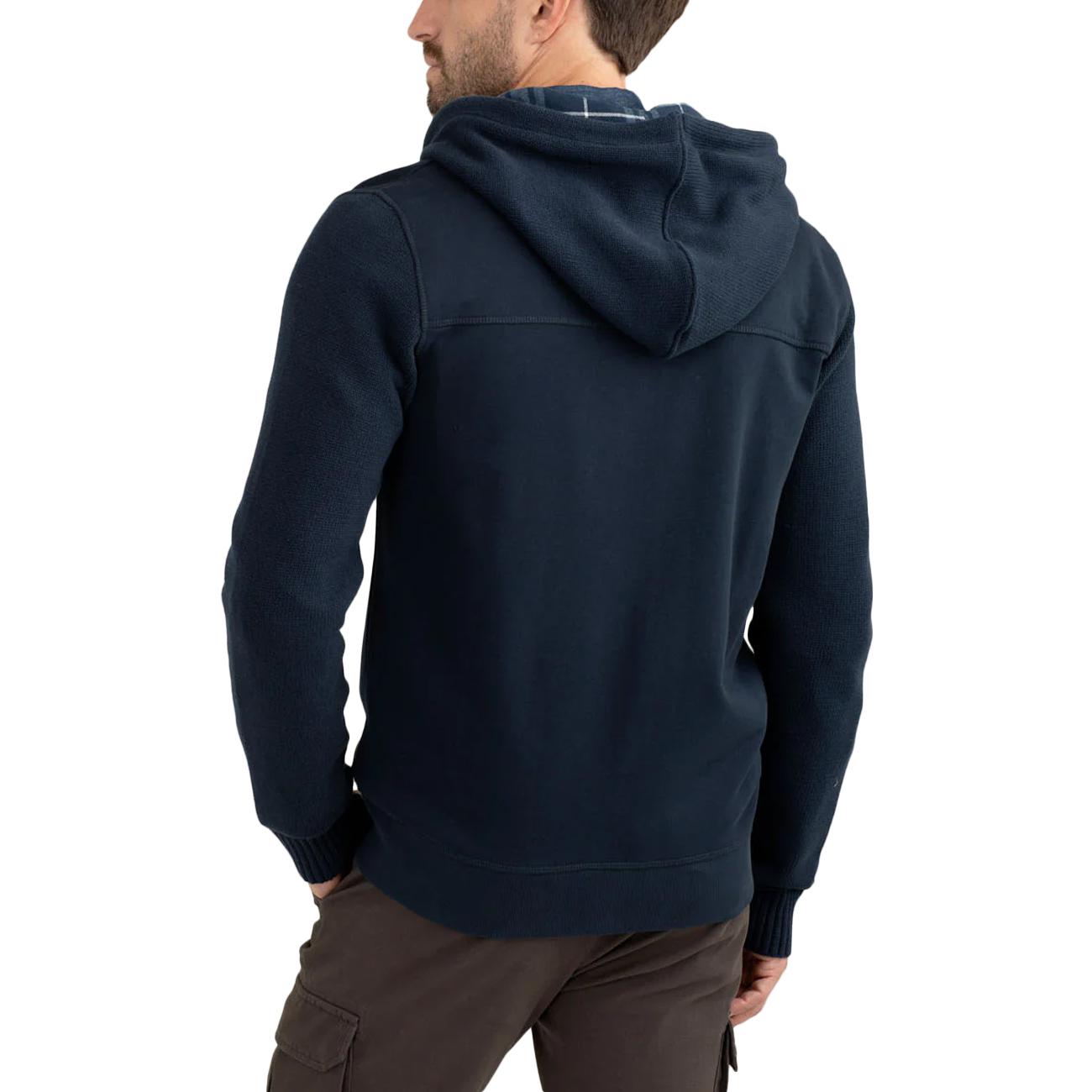 Felpa Full Zip Con Cappuccio E Dettagli In Maglia FM25W04FZ A0601 BLUE FRED MELLO 