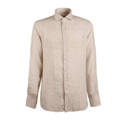 CAMICIA U. M/L RIGATA C/FRANCESE GUGLIELMINOTTI BCWCUU RS1/BEIGE/B.CO GUGLIELMINOTTI 