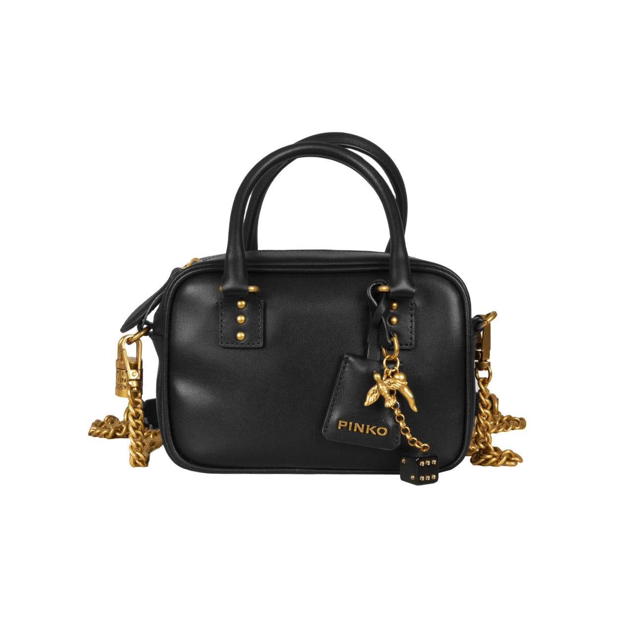 Borsa Bowling Mini Donna Nero Antique Gold 102791/A0F1 Z99Q NERO/ANTIQUE GOLD PINKO BAGS 