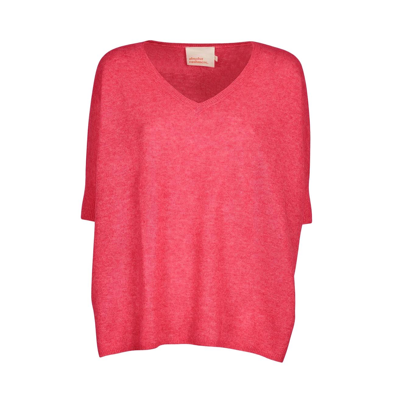Pull Kate Con Scollo A V Donna Rose Fluo AC122010C ROSEFLUO ABSOLUT CASHMERE 