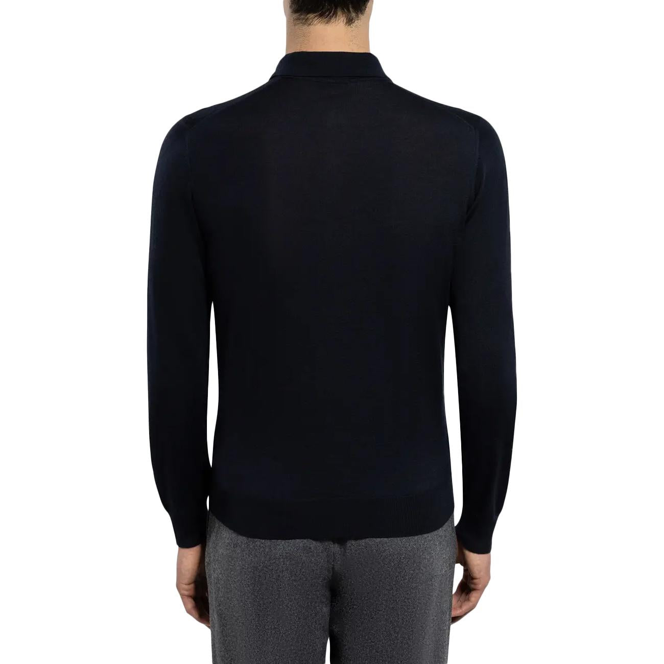 Polo In Lana Merino D0D145 790 NAVY DRUMOHR 