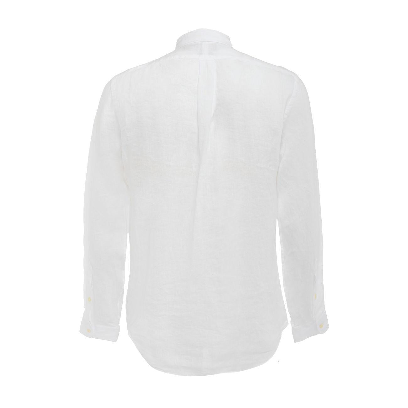 Camicia Lino Slim Uomo Bianco 710829443 002 WHITE POLO RALPH LAUREN 