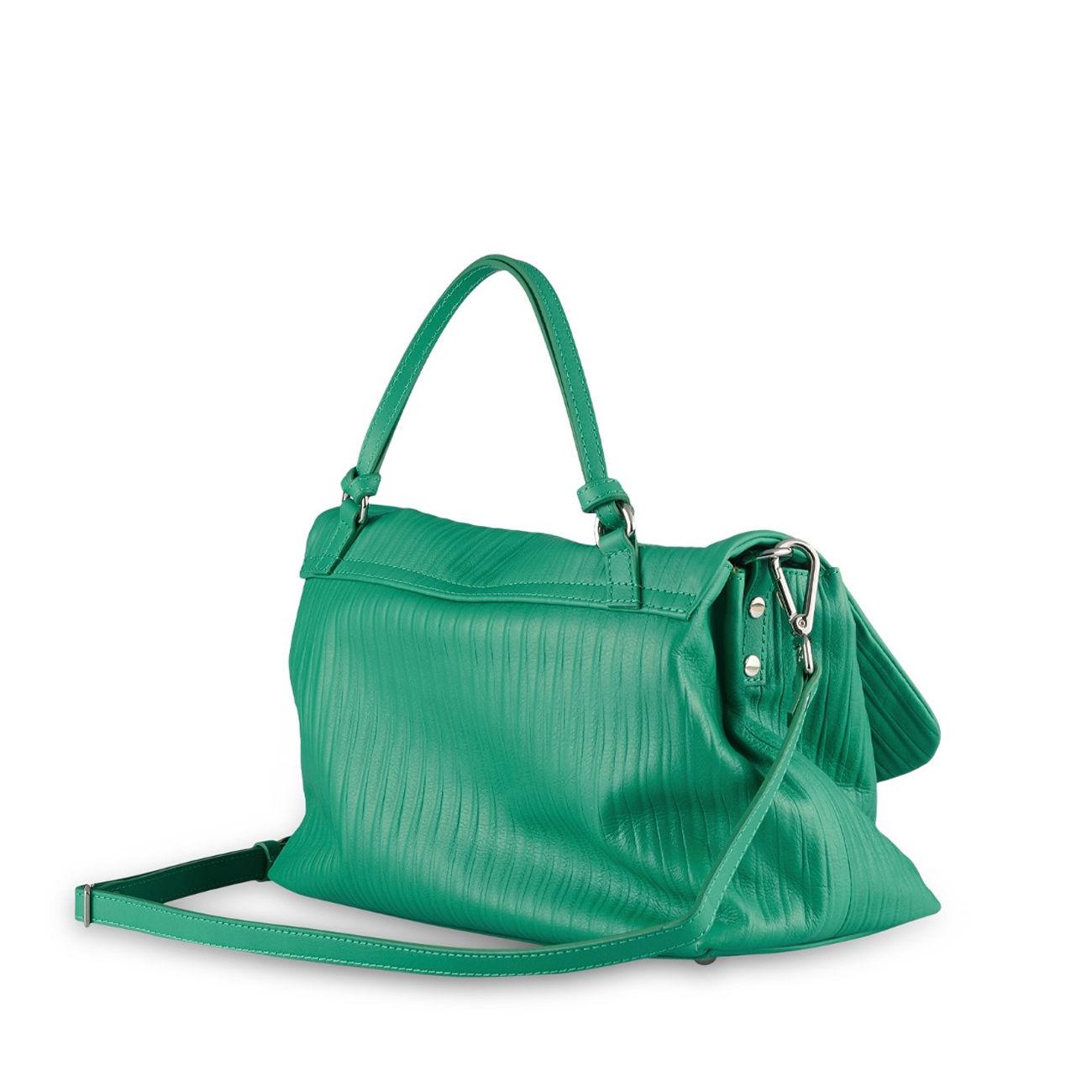 Borsa Tracolla Postina S Plisse Donna Erba ZA00PEL06120SE Z9940ERBAPOA ZANELLATO 