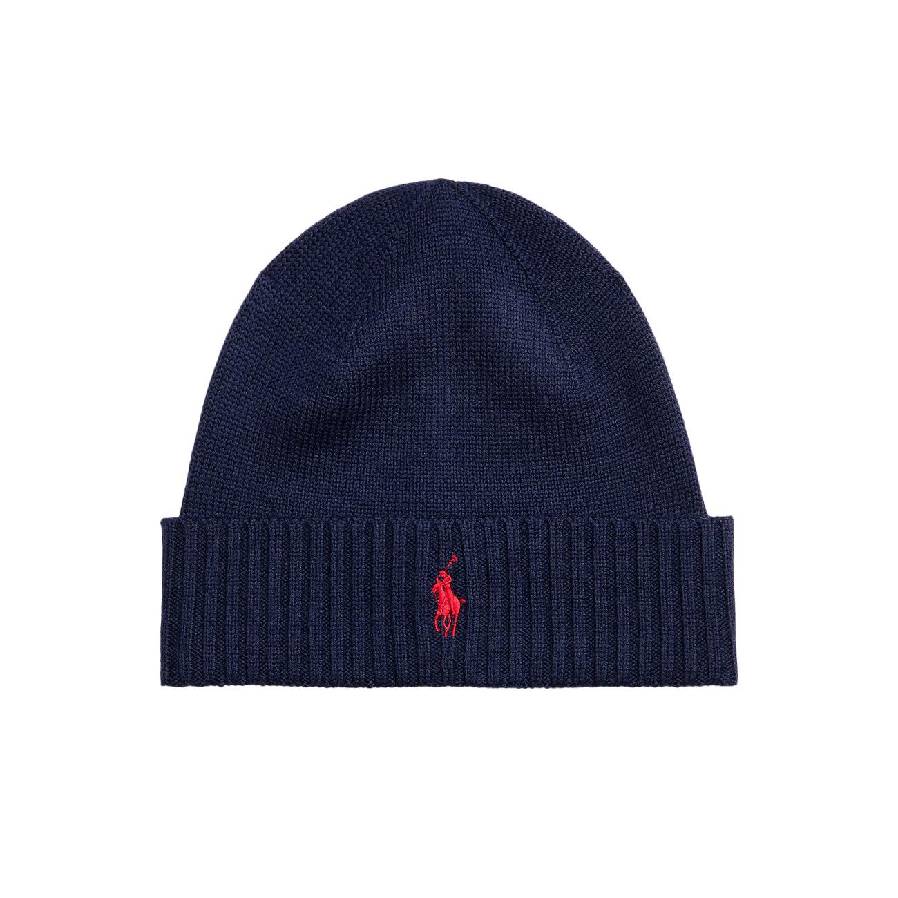 BERRETTO U.LANA MERINOS RALPH LAUREN 710886137 002 HUNTER NAVY POLO RALPH LAUREN 