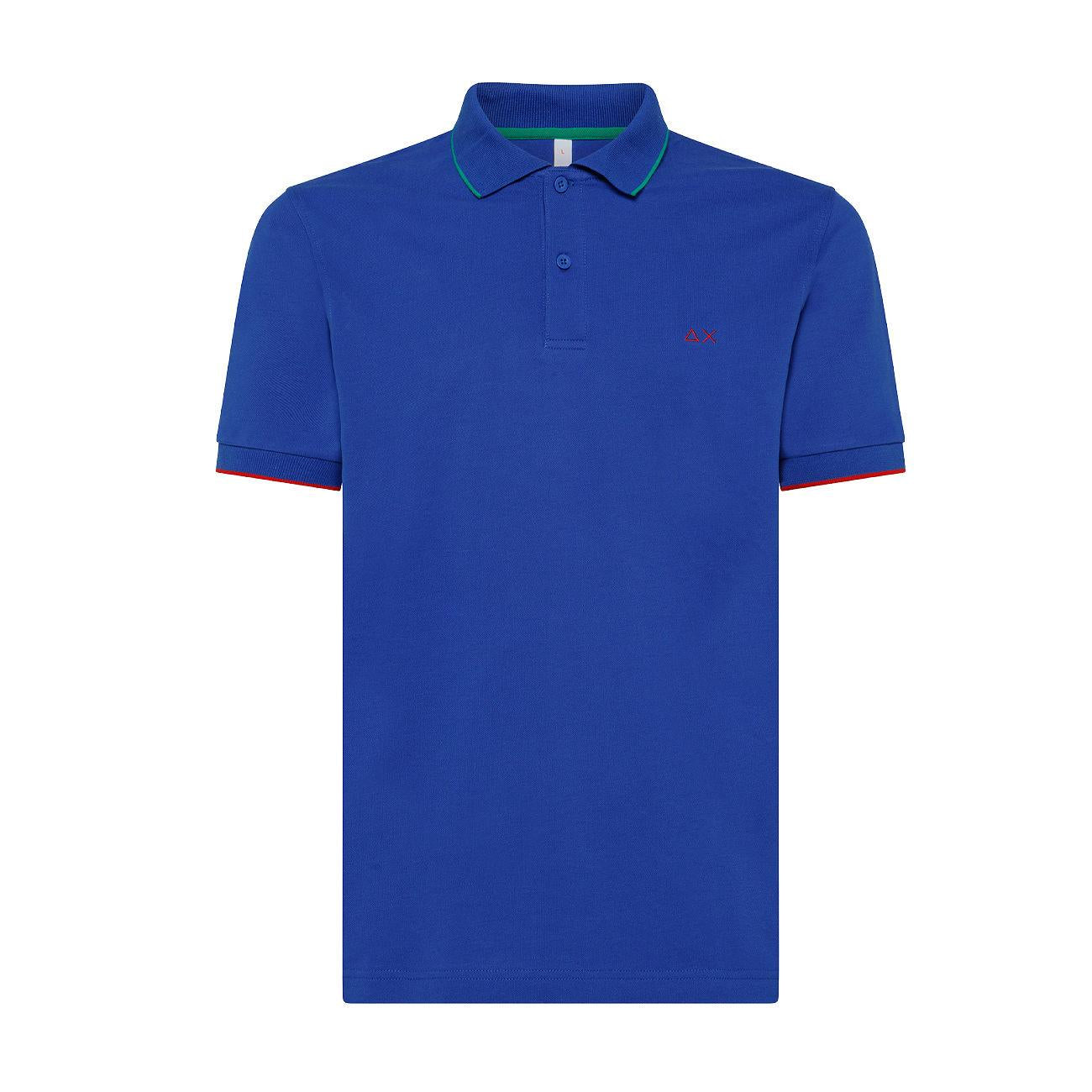 Polo Small Stripe On Collar Uomo Royal A33111 58/ROYAL SUN68 