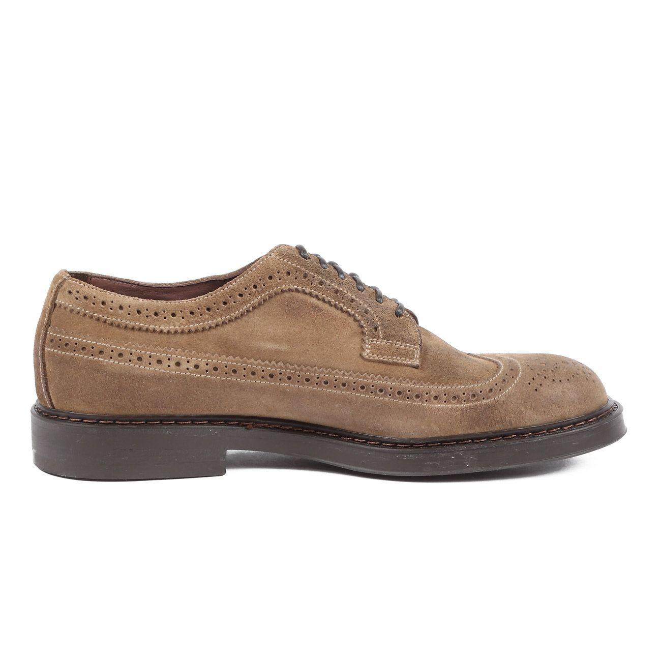 Scarpe Derby Scamosciata A Coda Di Rondine Uomo Tabacco DU2523BRUGUF011 TC02TABACCO DOUCAL`S 