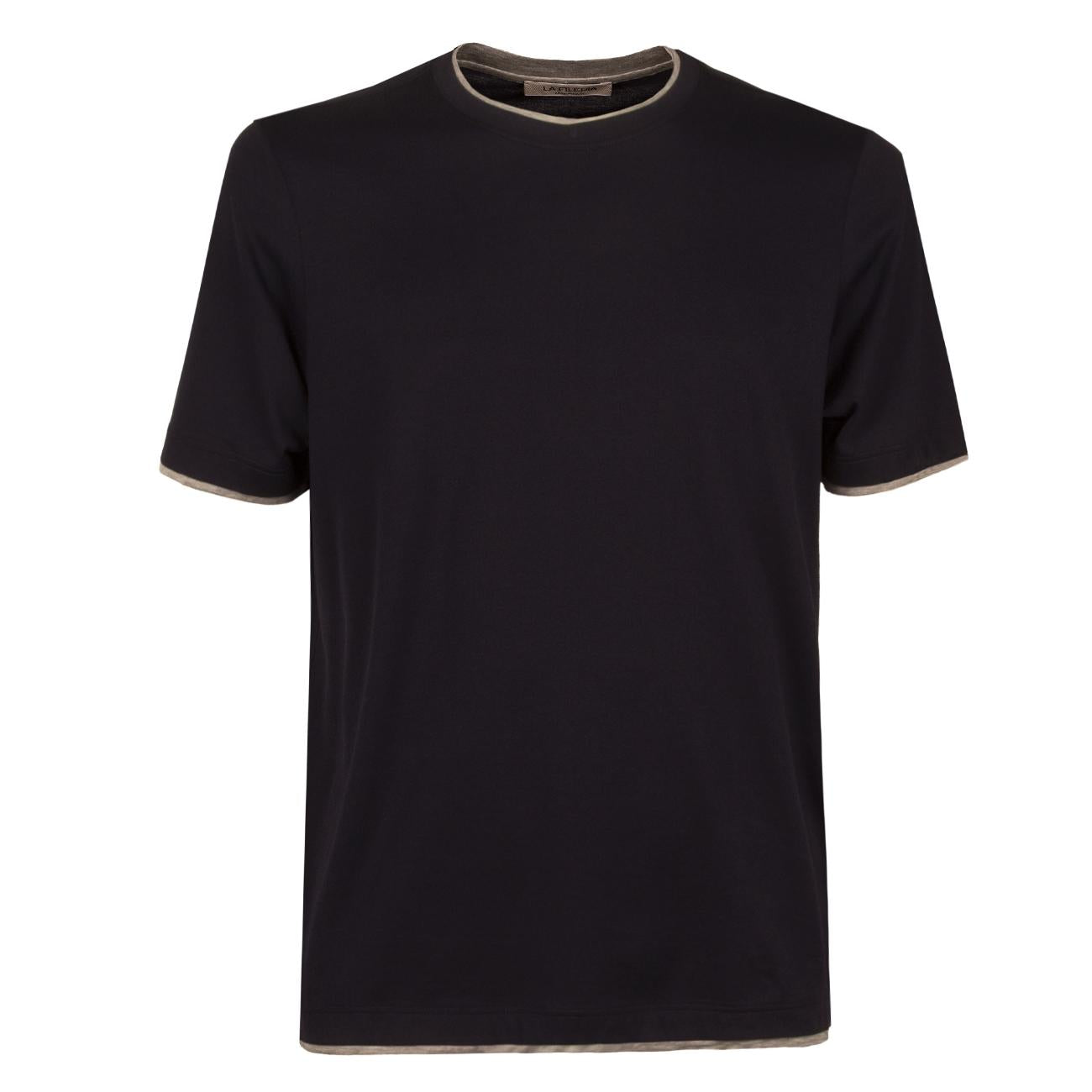 T-SHIRT U. MM COT. LA FILERIA 60123/73711 590 BLU LA FILERIA 