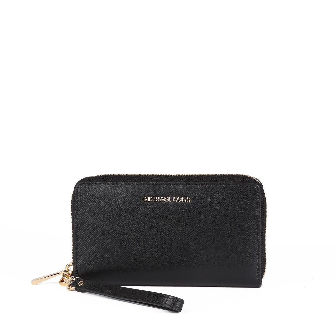 Portafoglio Zip Around Con Manico E Porta Iphone Donna Black 34F9GTVE9L 001BLK MICHAEL KORS 
