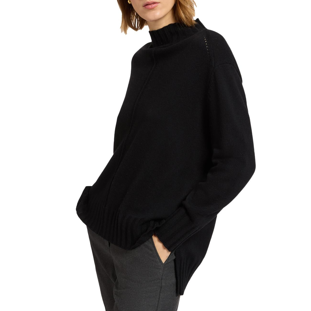 Maglia In Pura Lana M474Z000607 033 BLACK ELENA MIRO' 