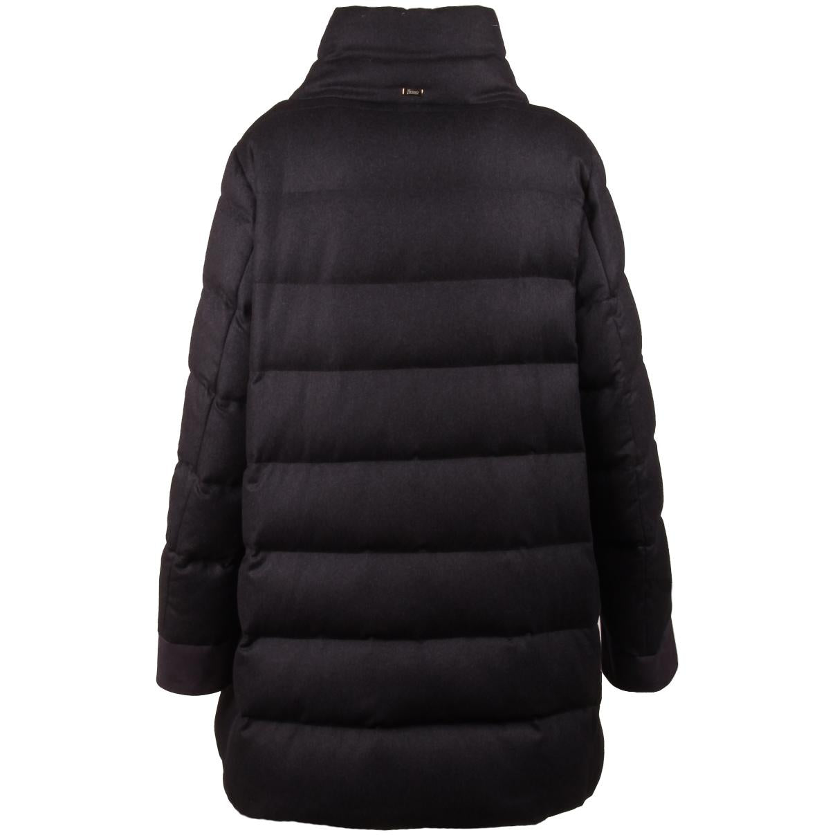 Piumino Asimmetrico Collo Alto Donna Blu Navy PI001610D38087 9200 BLU NAVY HERNO 