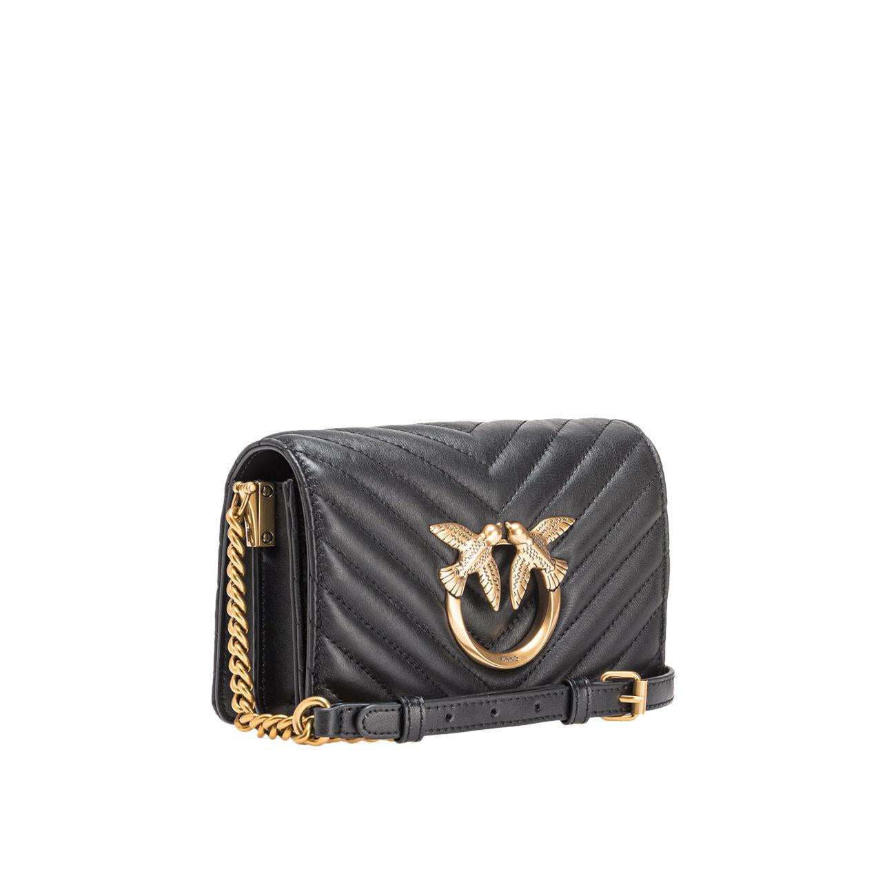 Borsa Love Click Mini Donna Nero Antique Gold 100067/A0GK Z99Q NERO/ANTIQUE GOLD PINKO BAGS 