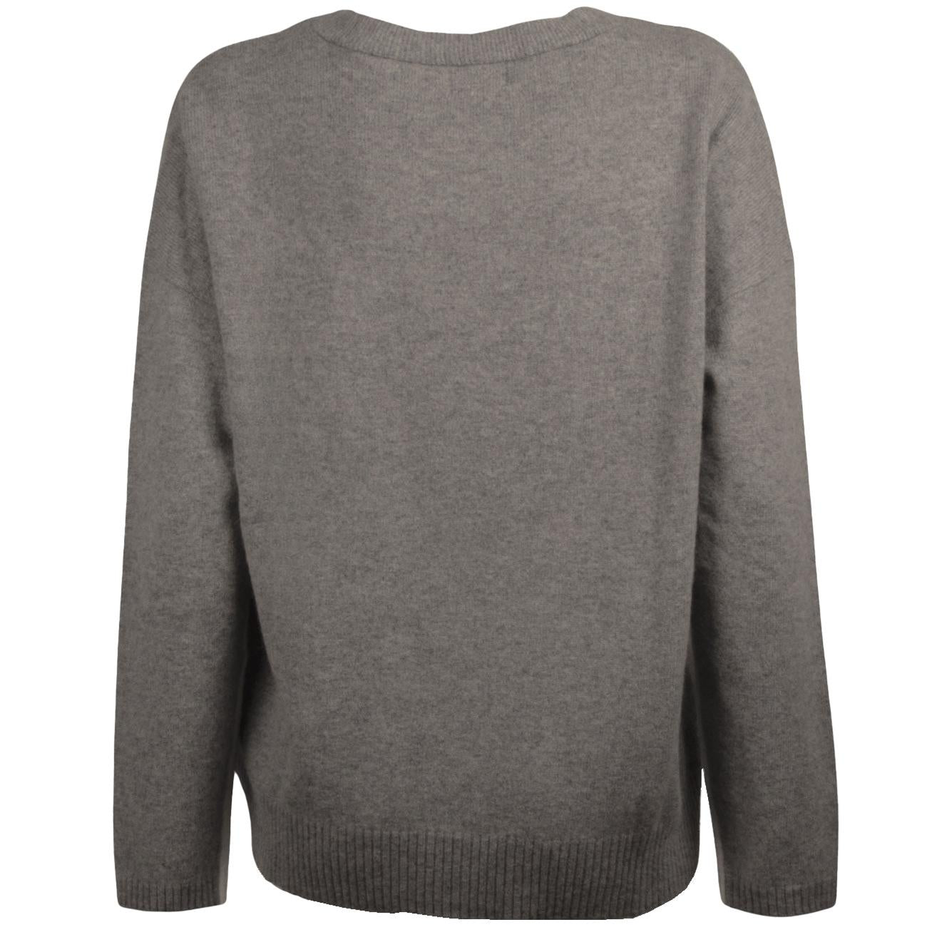 Pullover scollo a V MHE221 02 ECRU MA PETITE CAPSULE 