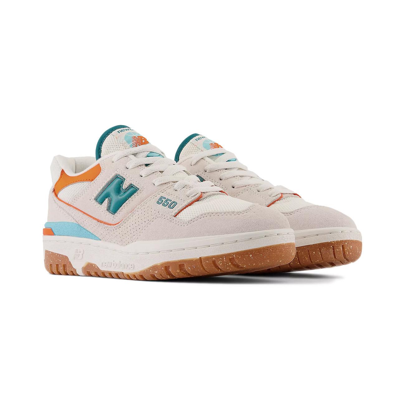 SNEAKER DONNA LIFESTYLE MTZ NEW BALANCE BBW550DA WHITE/GREEN/ORANGE/BLUE NEW BALANCE 