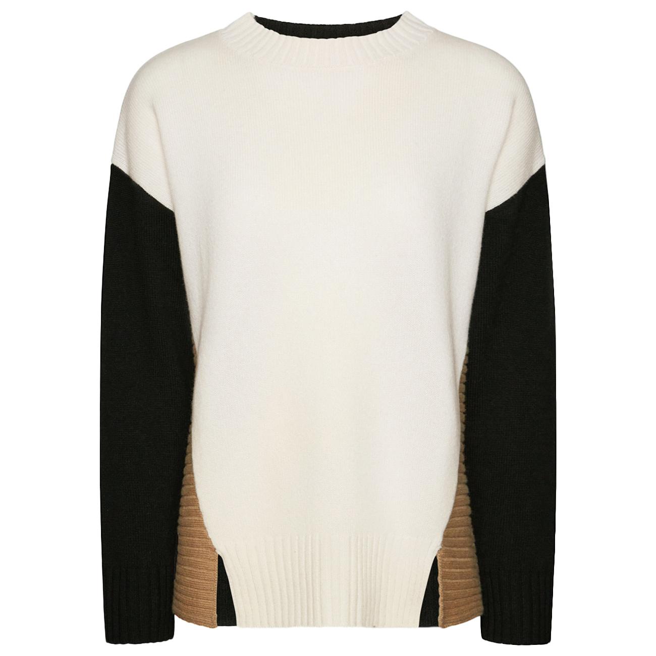 Maglia Colour Block M475Z000608N 0B1 SES/GESSO/NERO ELENA MIRO' 