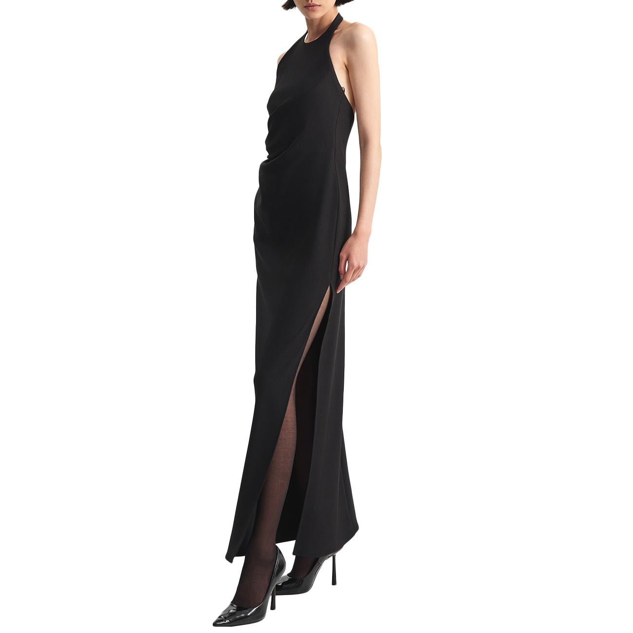 Vestito Con Spacco Laterale EFW250216 NERO ELEH 