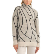 Maglia Dolcevita Effetto Pelliccia Con Fantasia Lurex FW25W25MD A0017 CREAM FRED MELLO 