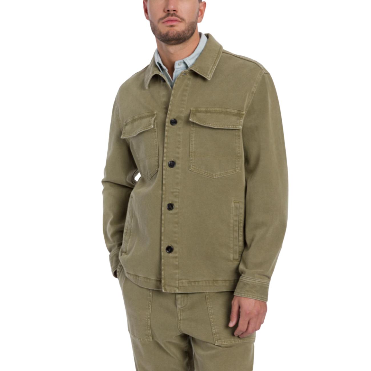 Giacca Regular In Bull Stretch JU015_BSE037X_K12 637 VERDE MILITARE DONDUP 