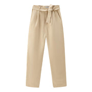 PANTALONE D. IN MISTO VISCOSA E LINO C/CINTURA IN TESSUTO WOOLRICH CFWWTR0151FRUT3043 8925/FEATHER BEIGE WOOLRICH 