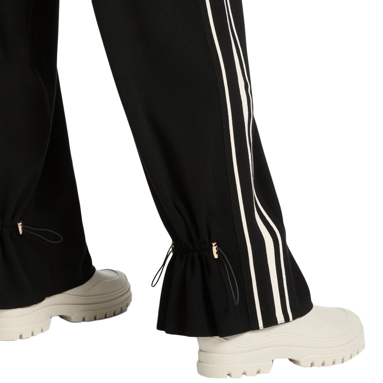 Pantalone Ampio In Maglia P621Z000123N 0A4 BLACK/GESSO ELENA MIRO' 