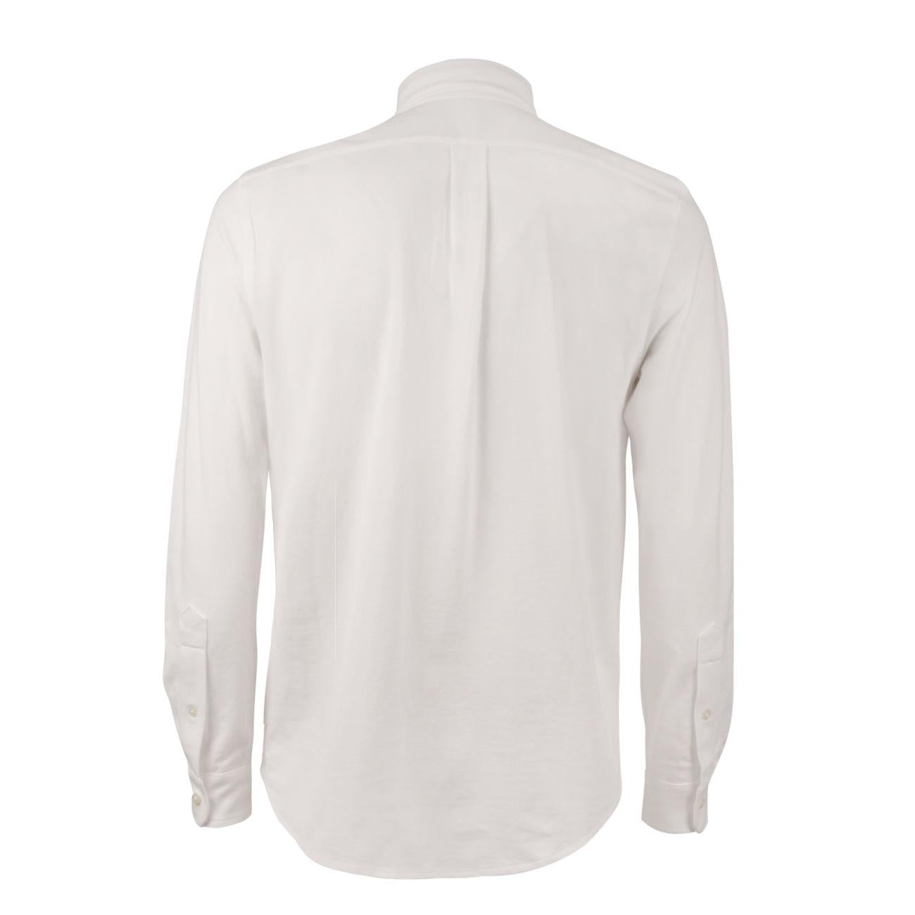 Camicia Down Piquet Uomo Bianco 710654408 003 WHITE POLO RALPH LAUREN 