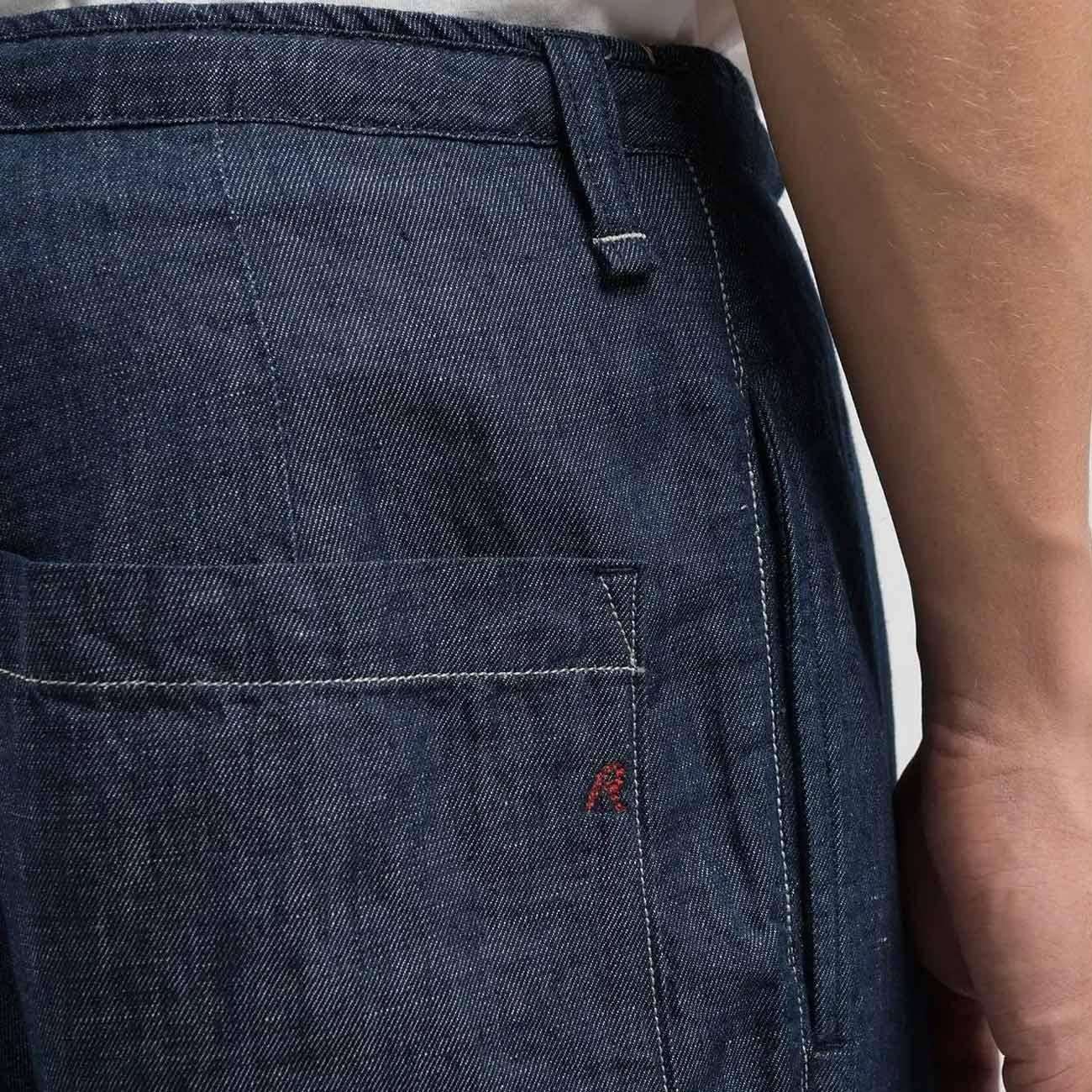 REPLAY Pantalone Tapered Fit Denim Uomo Blu Scuro M9014.032.870830 007 DARK BLUE 
