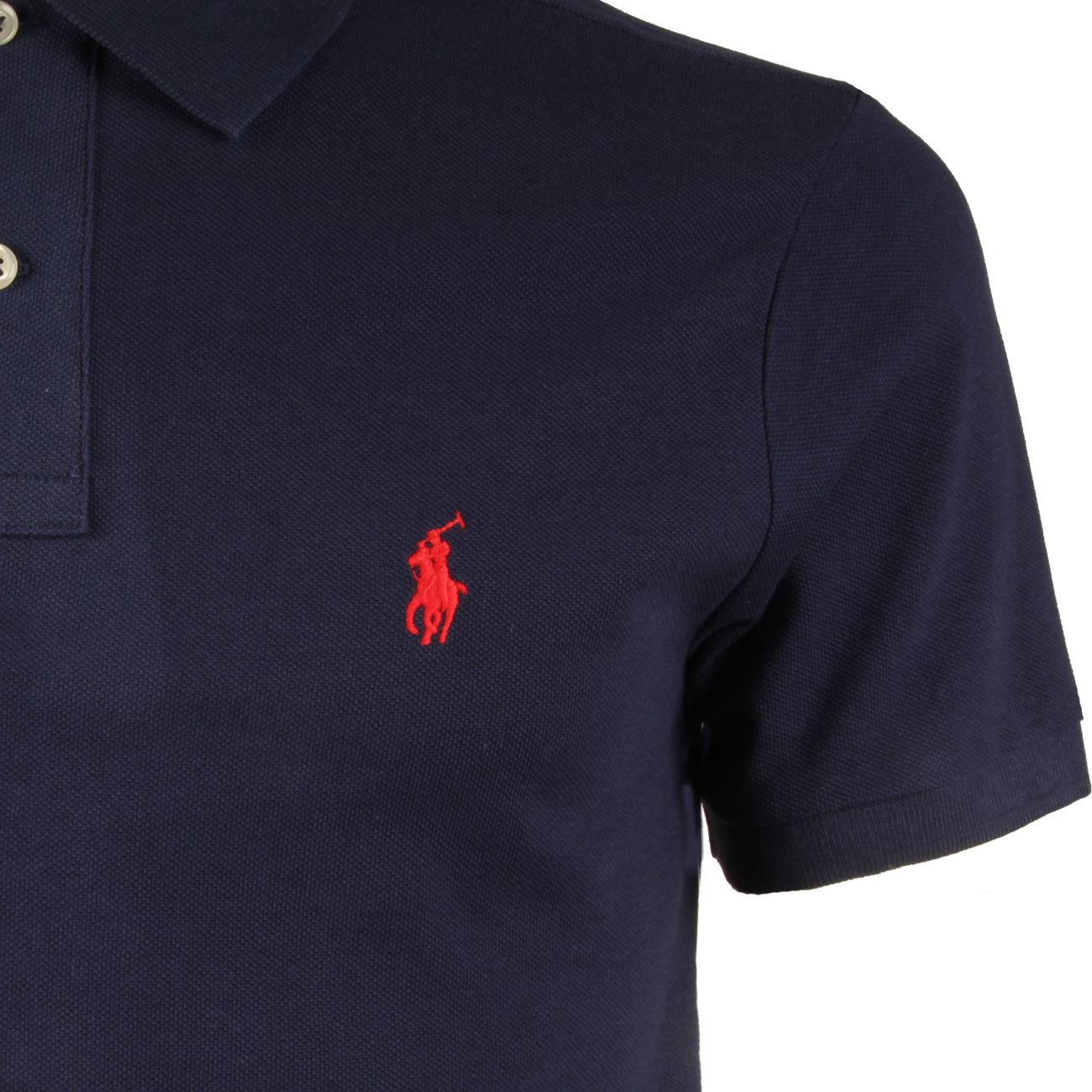 Polo Cotone Piquet Slim Uomo Newportnavy 710795080 007 NEWPORT NAVY/C3870 POLO RALPH LAUREN 