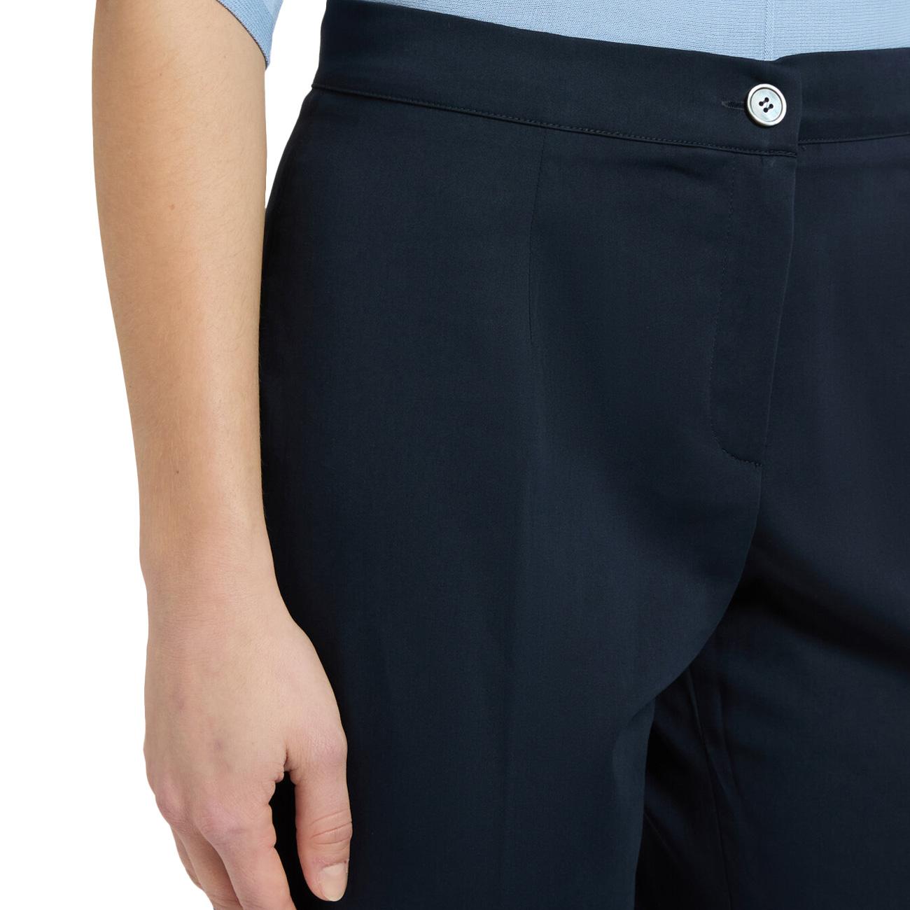 Pantaloni Dritti In Raso Stretch P011P000499N BLU NAVY ELENA MIRO' 