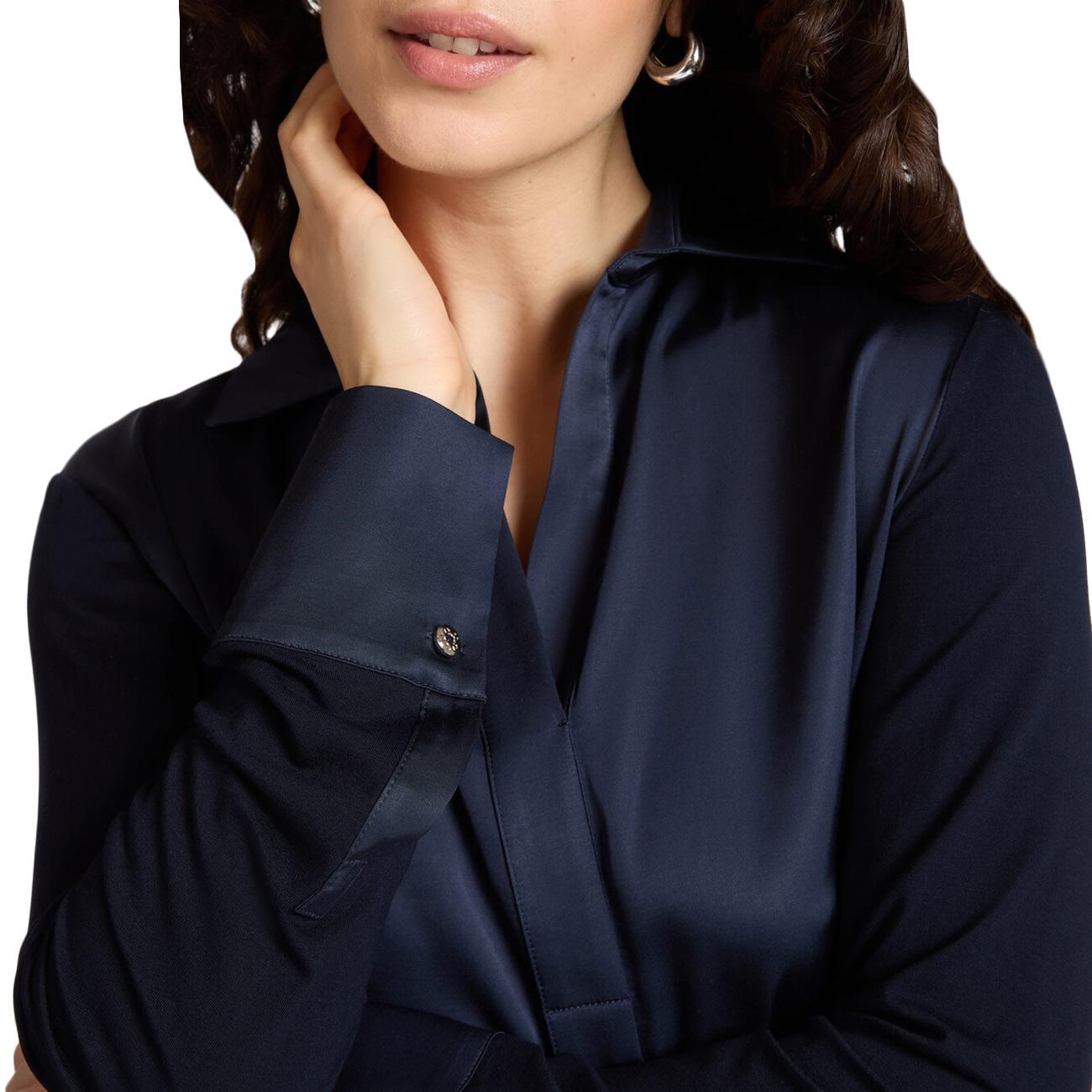 T-shirt Polo In Due Tessuti G247Z200625N 034 BLU ELENA MIRO' 