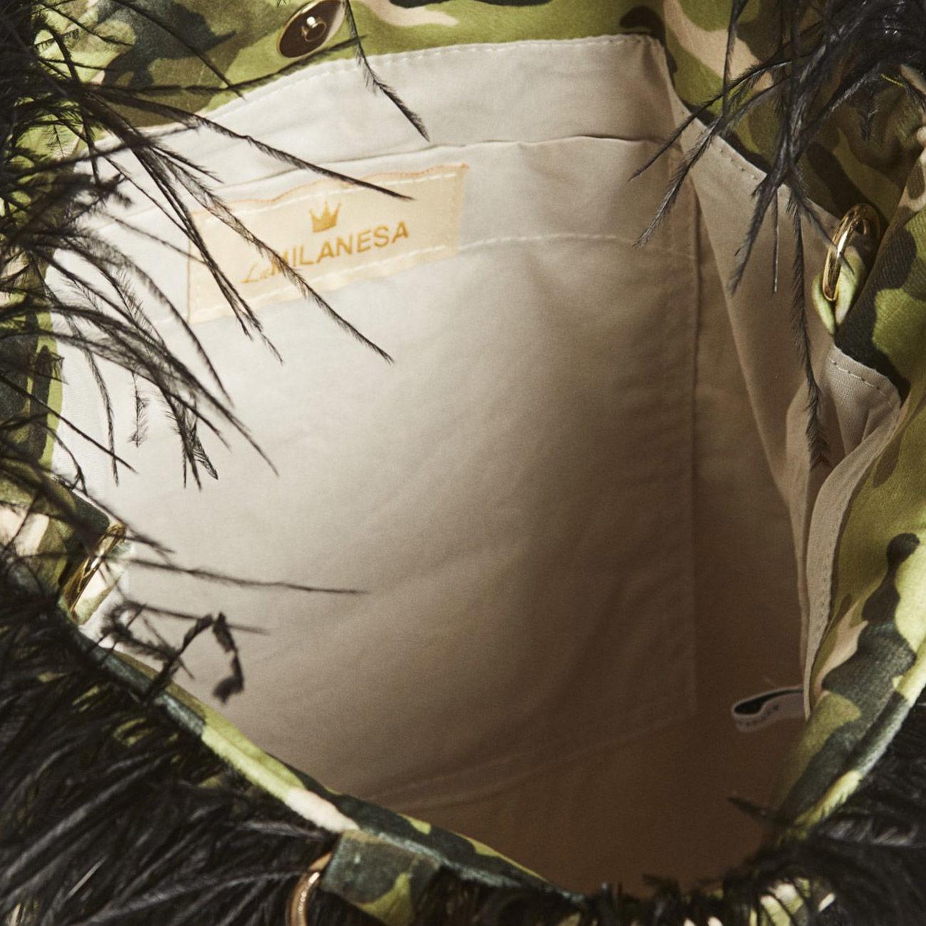 Borsa Pietra Santa Tote Camouflage Donna Verde PIEN MULT.VERDE LA MILANESA 