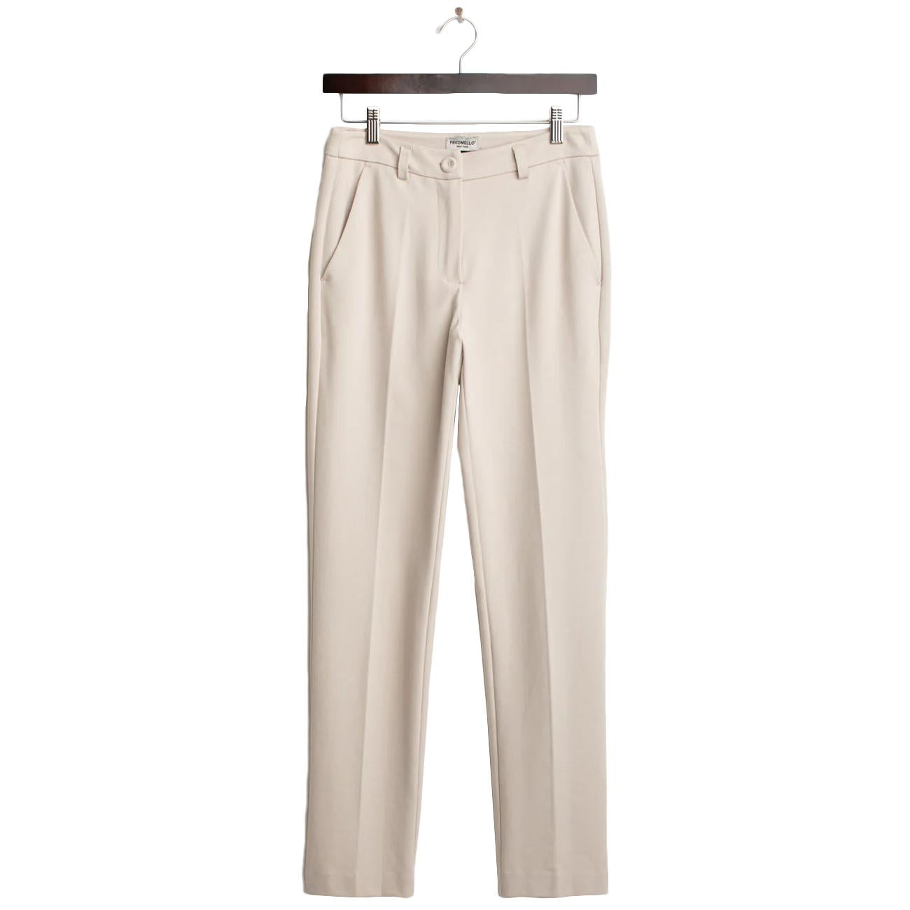 Pantalone A Sigaretta In Tintofilo FW25W13PU A0002 OFF WHITE FRED MELLO 
